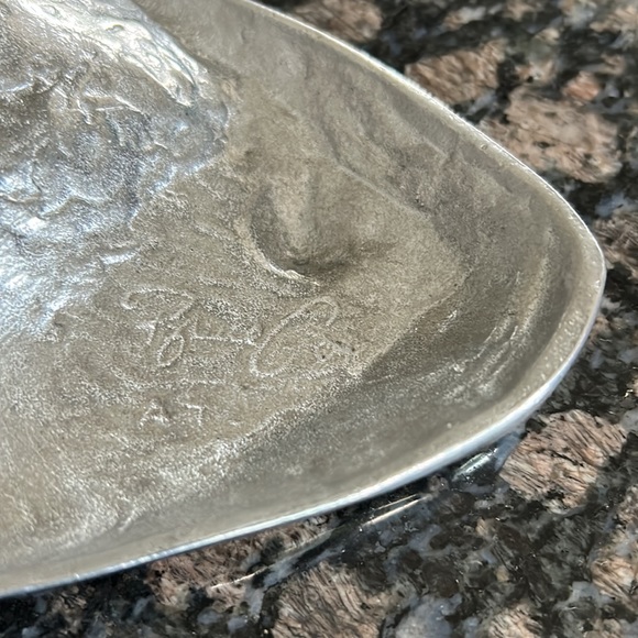 VINTAGE 1976 BRUCE FOX DESIGN WILTON ARMETALETROUT FISH PLATTER SIGNED - Picture 8 of 8